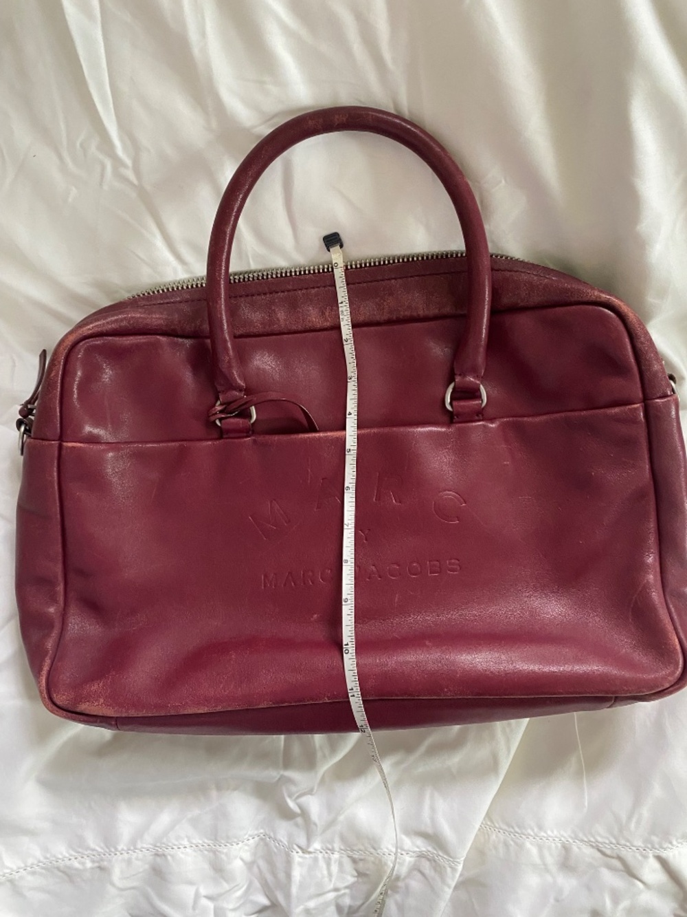 Vintage Marc Jacobs Leather Duffle Satchel Bag - Picture 8 of 8